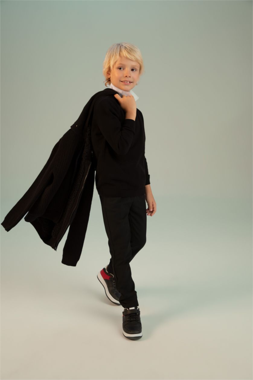 BOYS & TEENS Black Boy Black Chino School Trousers