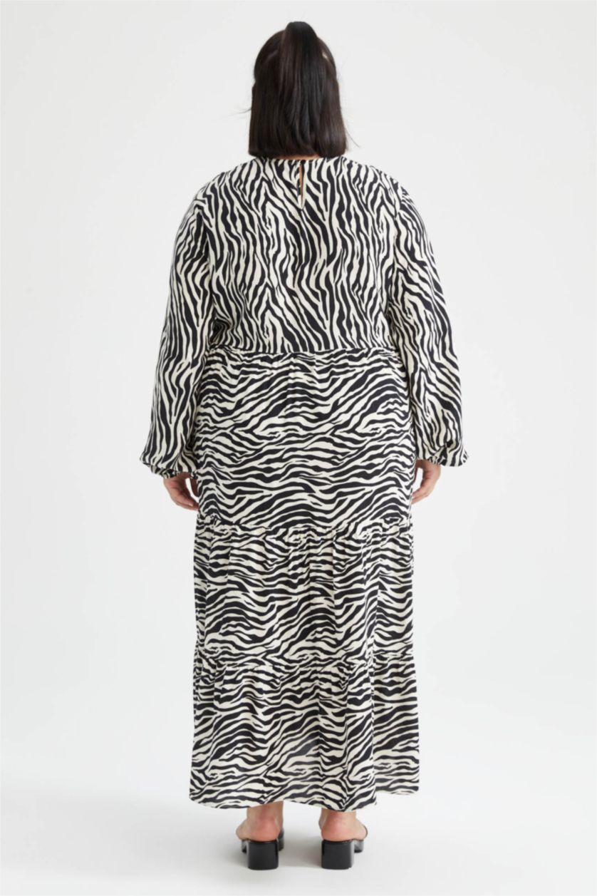 Kadın Siyah Viskon Maxi Elbise