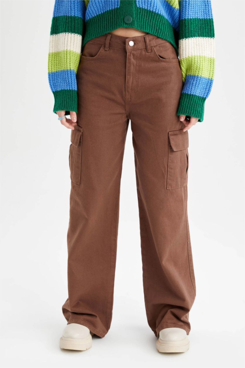WOMAN Brown Trousers