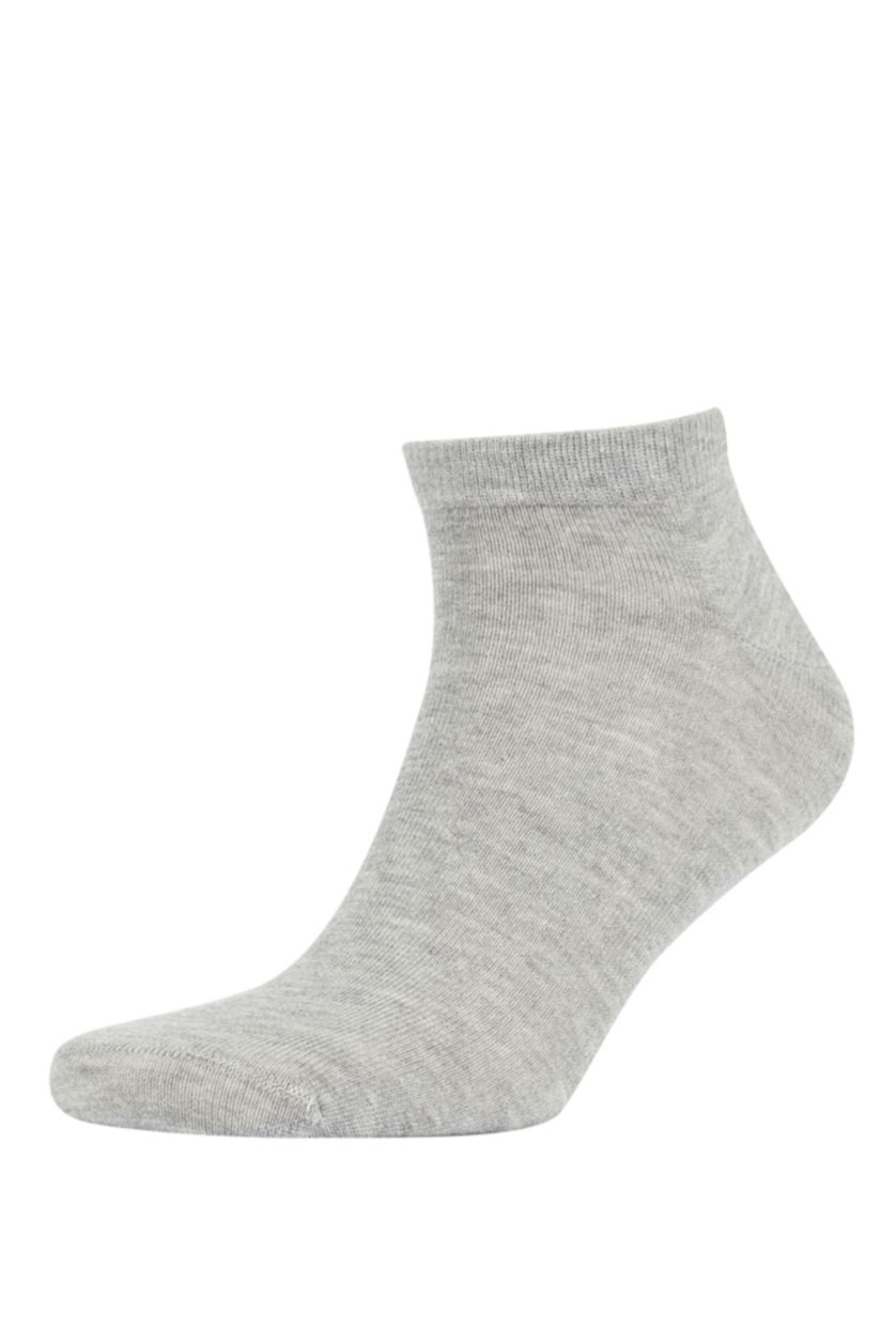 Erkek Gri 12'li Pamuklu Patik Çorap