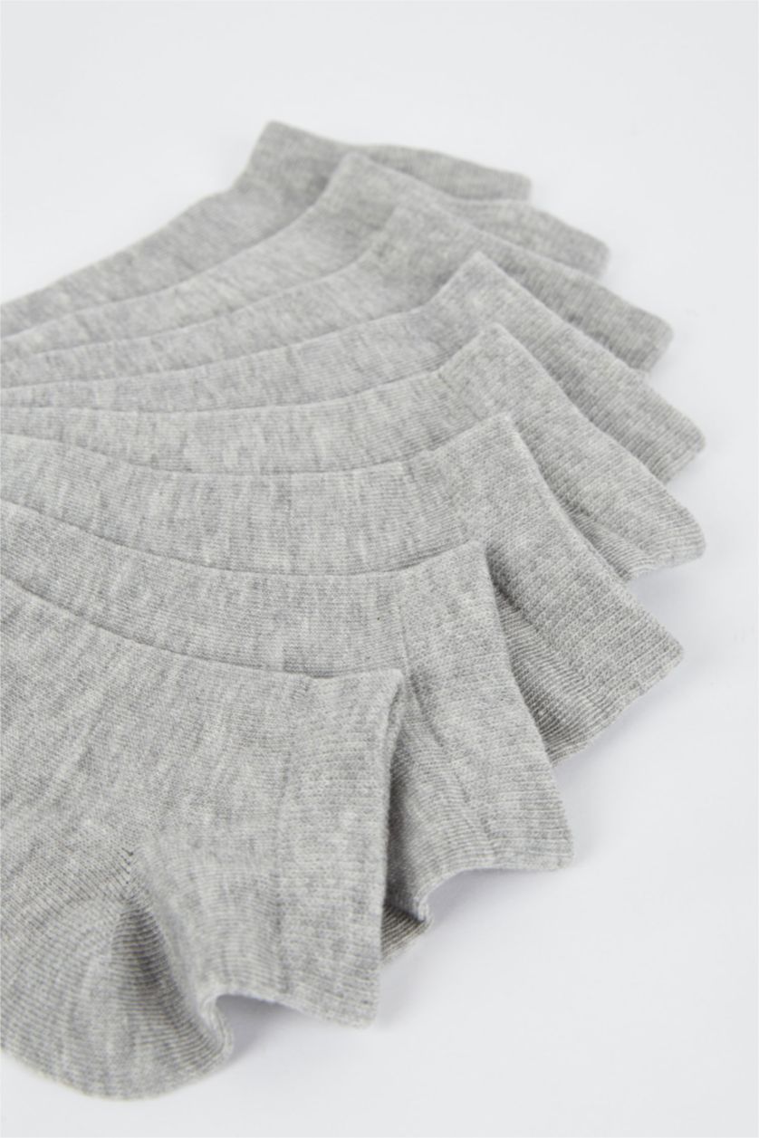 Erkek Gri 12'li Pamuklu Patik Çorap