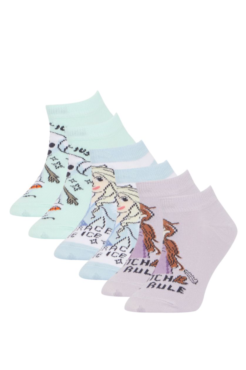 Kız Çocuk - Genç Kız Karma Kız Çocuk Frozen 6'lı Pamuklu Patik Çorap