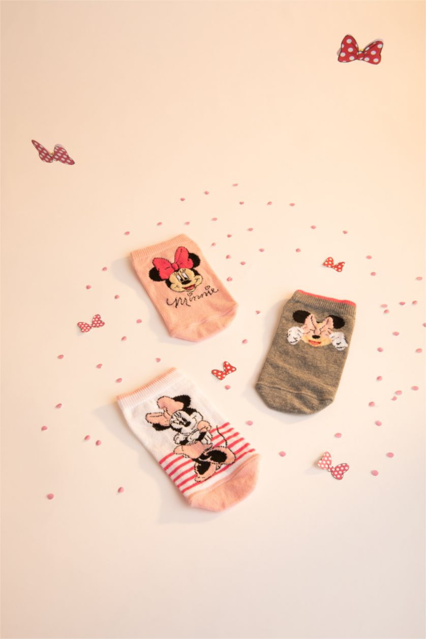 FILLES Karma Lot de 3 paires de Chaussettes Courtes en coton Mickey & Minnie pour fille