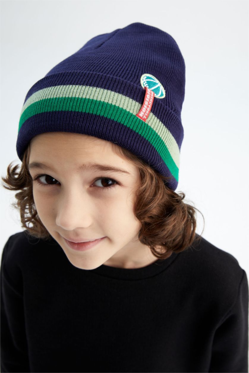 GARÇONS Bleu Foncé Bonnet Pour Garçon