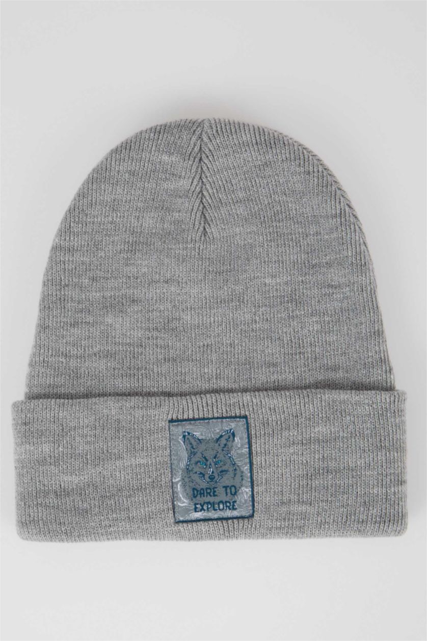 BOYS & TEENS Light Grey Melange Boy Beret