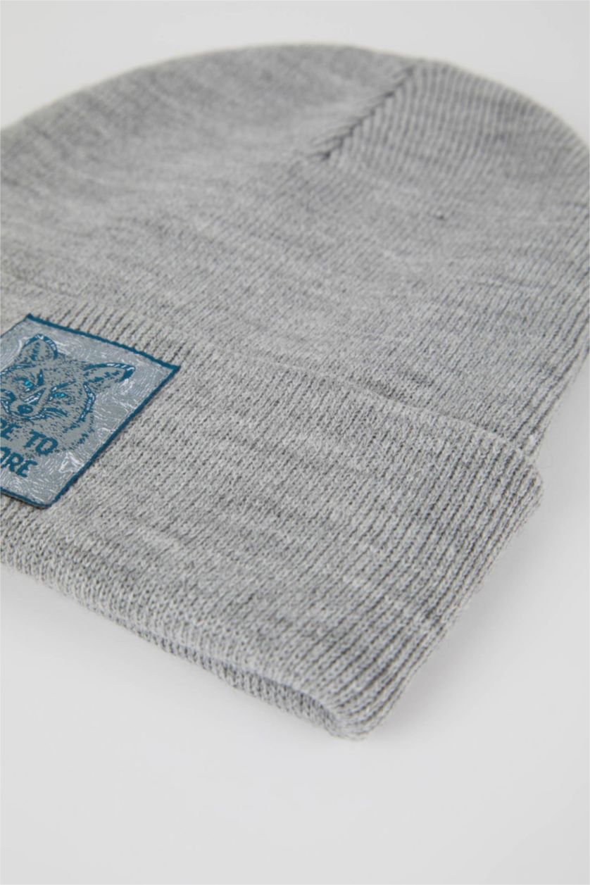 BOYS & TEENS Light Grey Melange Boy Beret