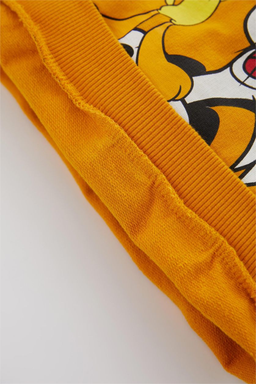 BABY BOY Dark Yellow 2 piece Regular Fit Crew Neck Looney Tunes Licensed Set