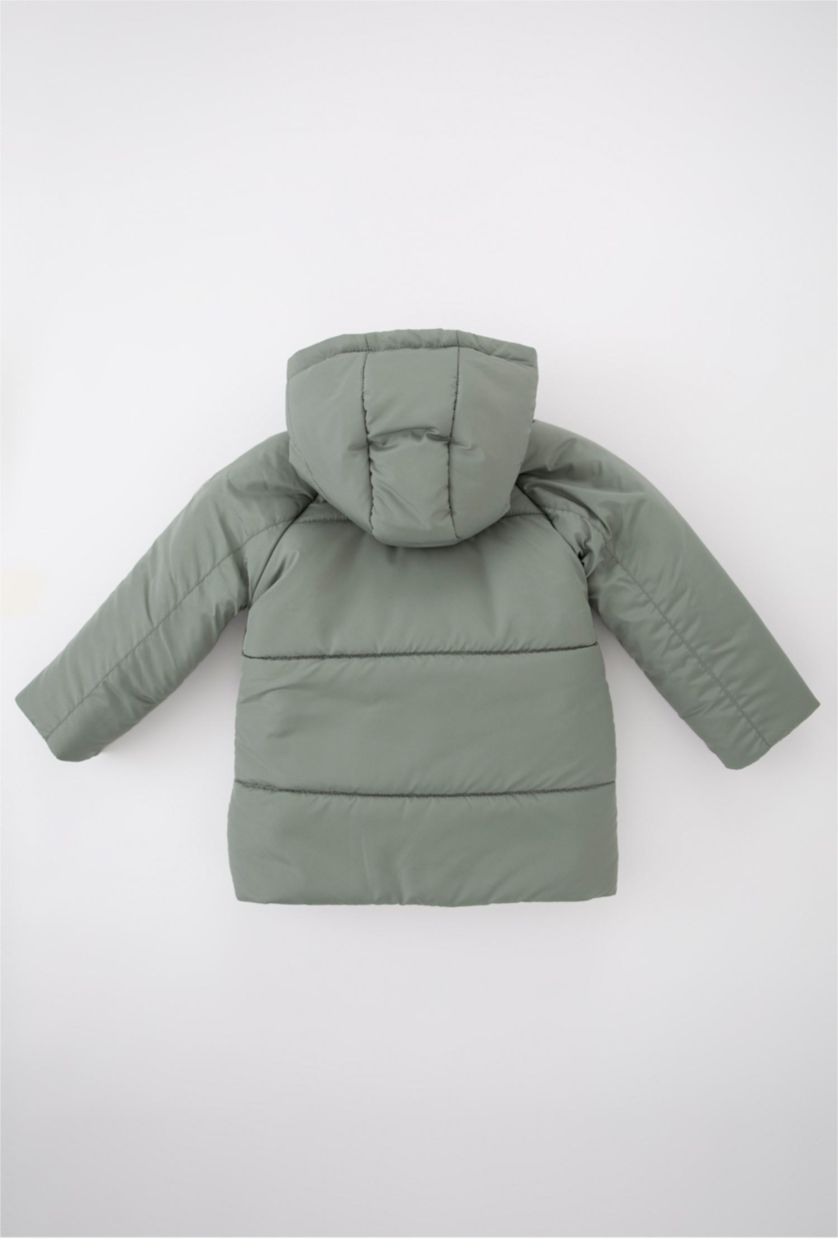 BÉBÉ GARÇON Vert Clair Veste Coupe Regular Doublée Polaire Et İmperméable