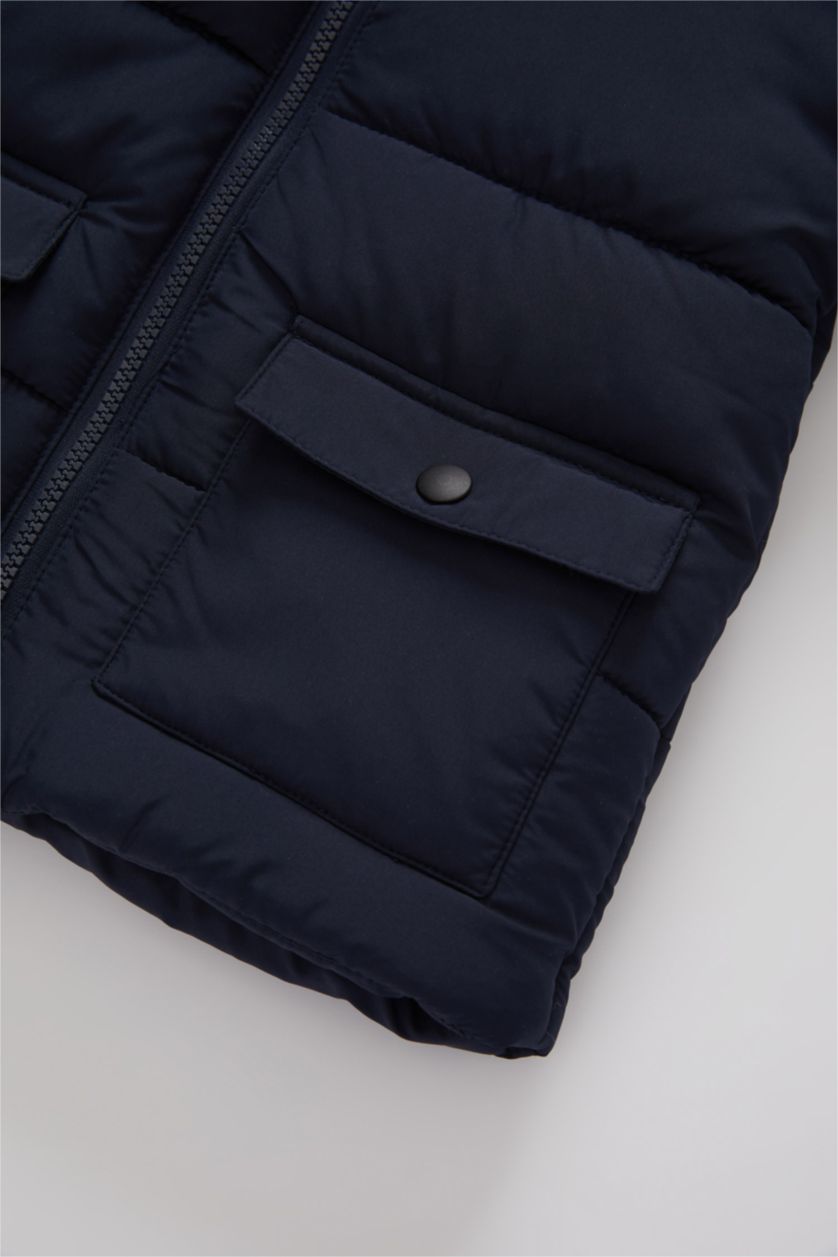 Erkek Bebek Lacivert Erkek Bebek Su İtici Polar Astarlı Mont