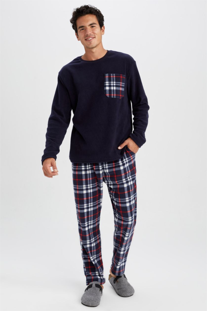 Erkek Lacivert Polar 2'li Takım