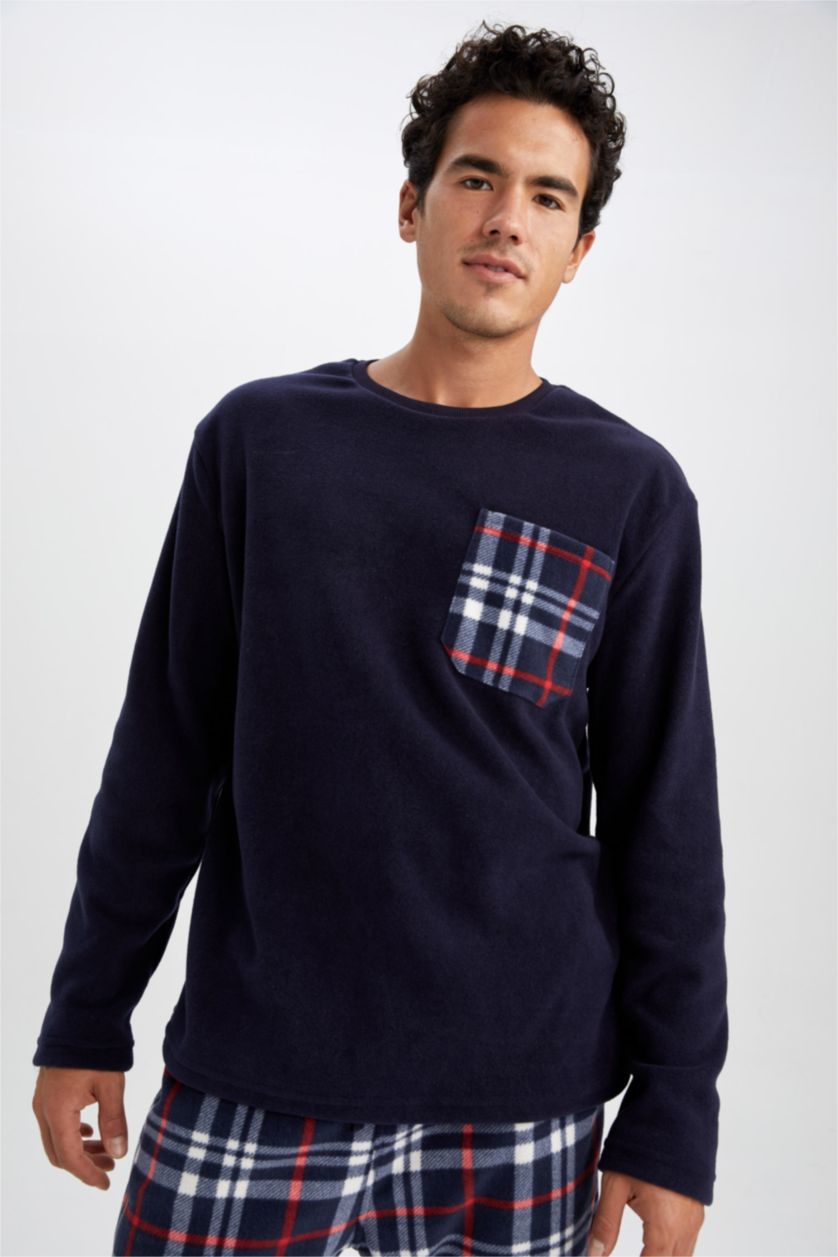 Erkek Lacivert Polar 2'li Takım