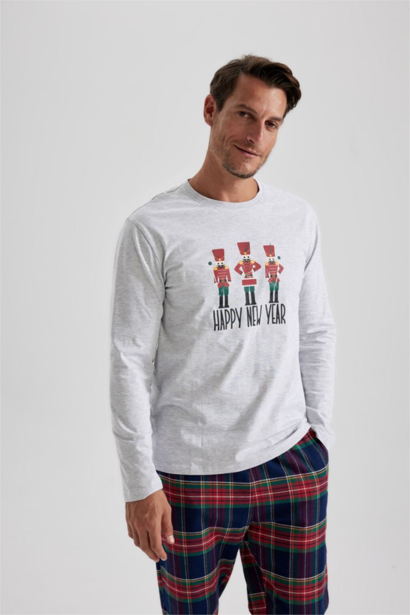 Erkek Kırmızı Flanel 2'li Takım