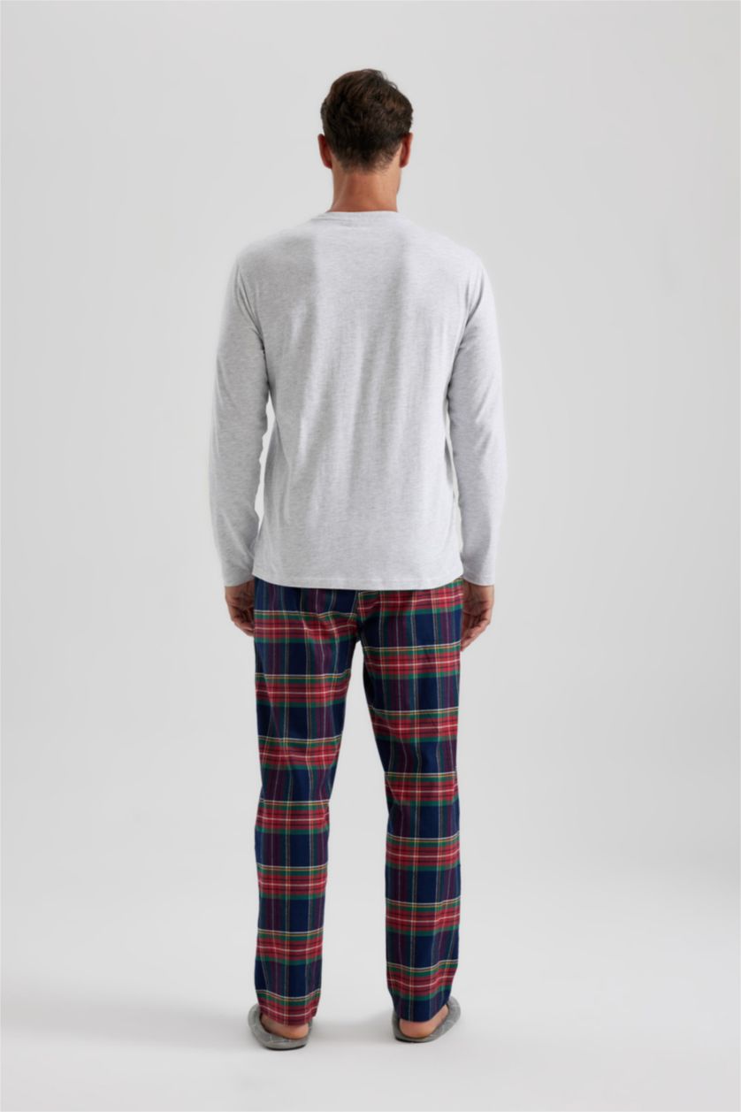 Erkek Kırmızı Flanel 2'li Takım