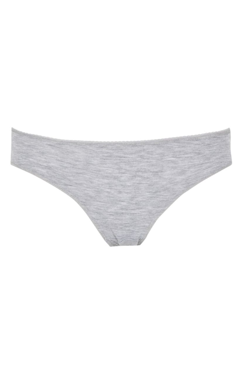 Женщины Серый меланж Трусы бразилиана из хлопка, 7 шт, коллекция Fall In Love