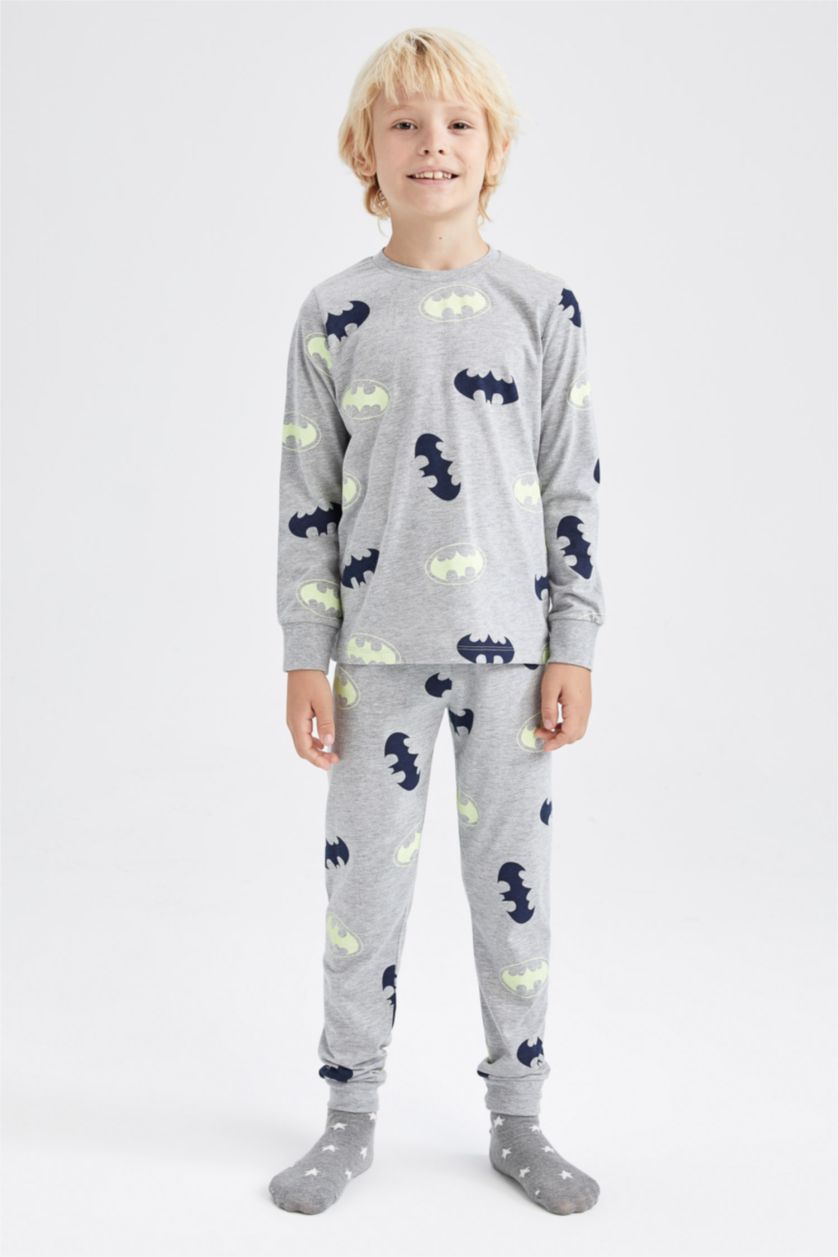 GARÇONS Gris Pyjamas En Tricot Batman