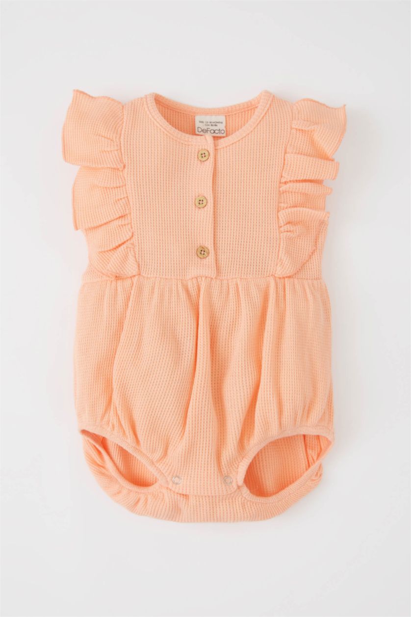 BABY GIRL Light Coral جمبسوت وافل قصة عادية