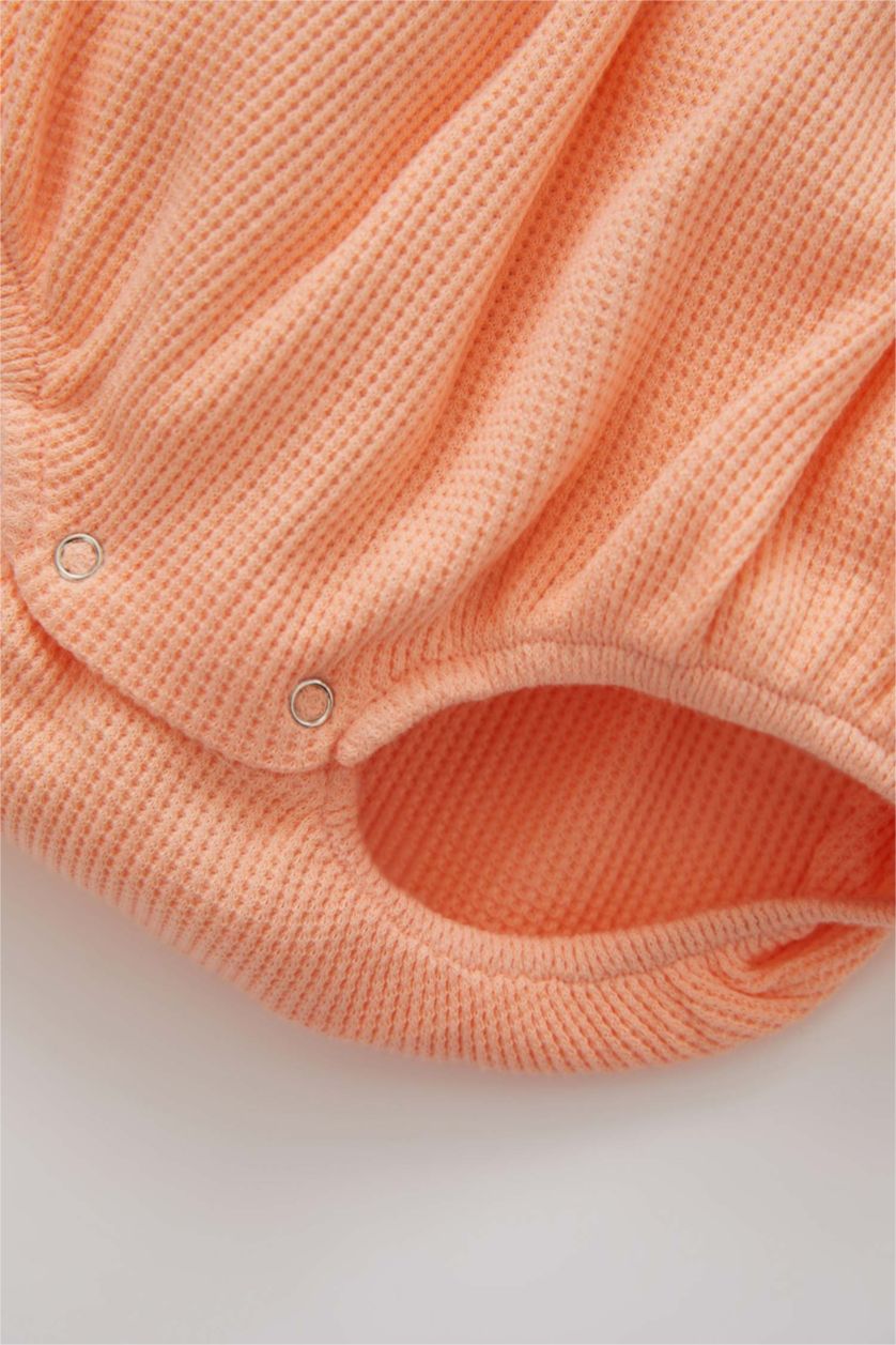 BABY GIRL Light Coral جمبسوت وافل قصة عادية
