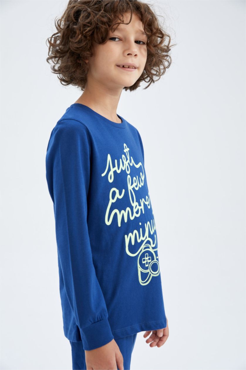 GARÇONS Bleu Pyjamas En Tricot