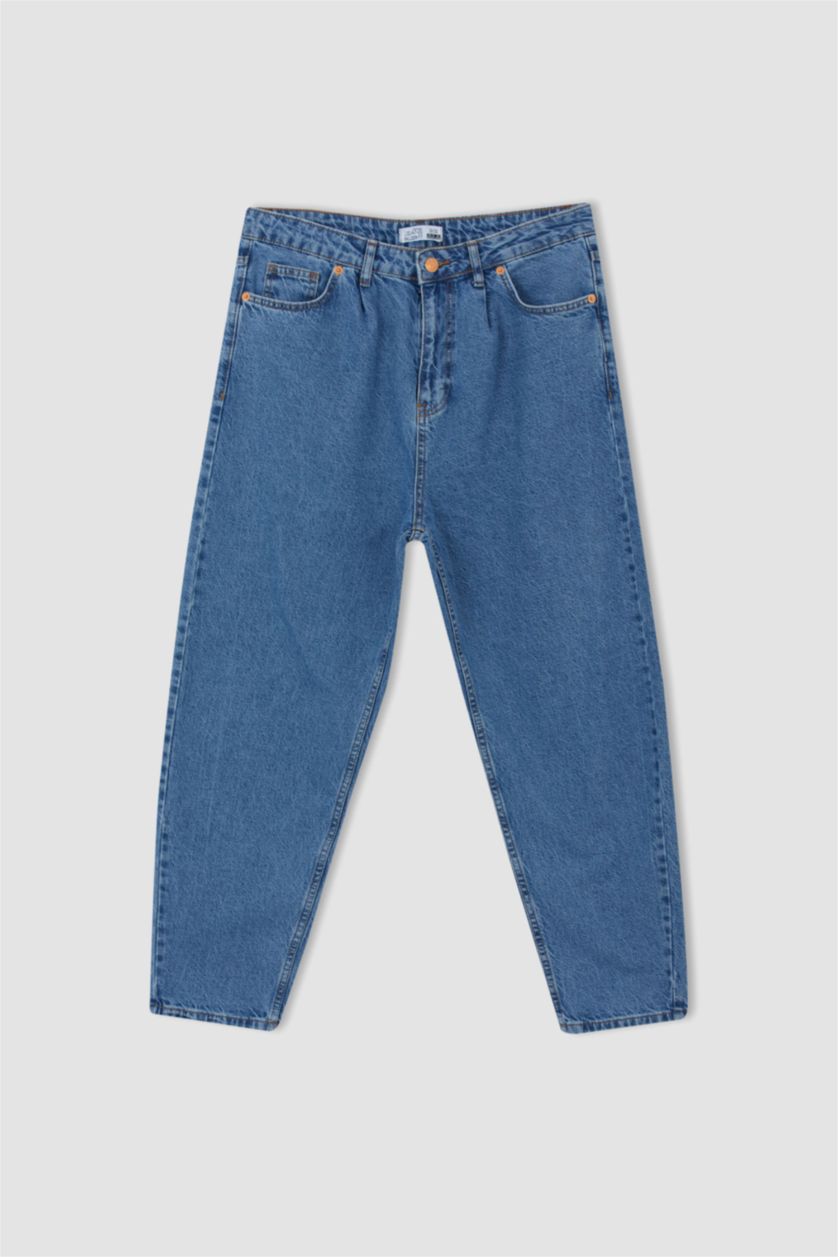 Мужчины Голубрй Джинсы-бананы со средней посадкой