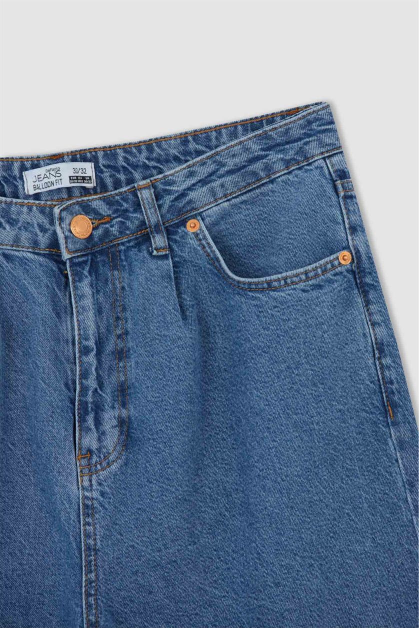 Мужчины Голубрй Джинсы-бананы со средней посадкой