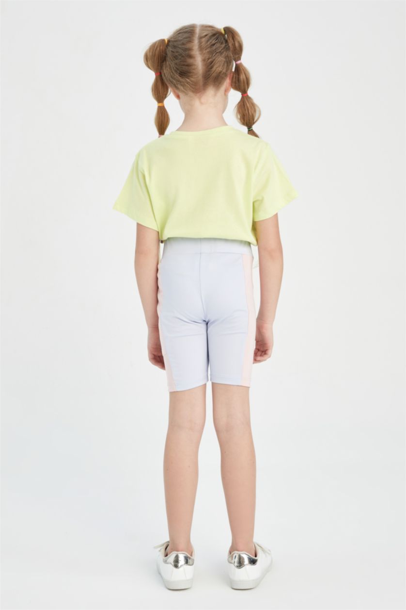 GIRLS & TEENS Light Blue Girl's Biker Leggings