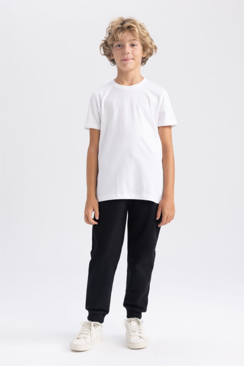 Мальчики и подростки Черный Футболка с круглым вырезом для мальчиков, 2 шт