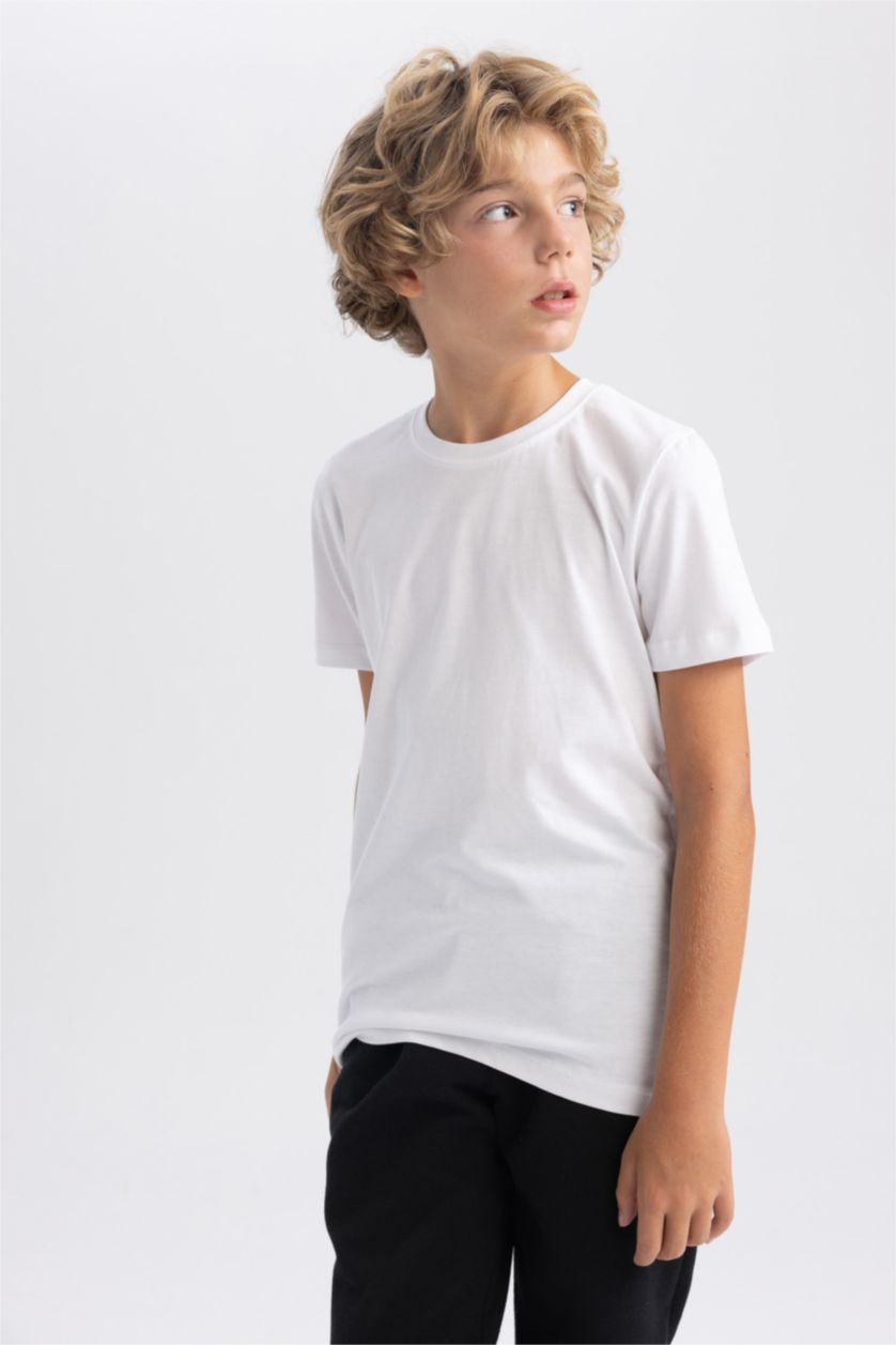 Мальчики и подростки Черный Футболка с круглым вырезом для мальчиков, 2 шт