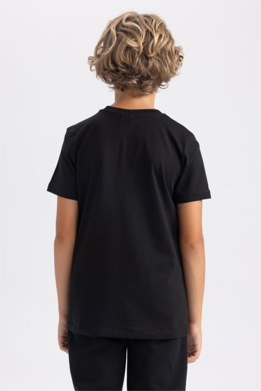 Мальчики и подростки Черный Футболка с круглым вырезом для мальчиков, 2 шт