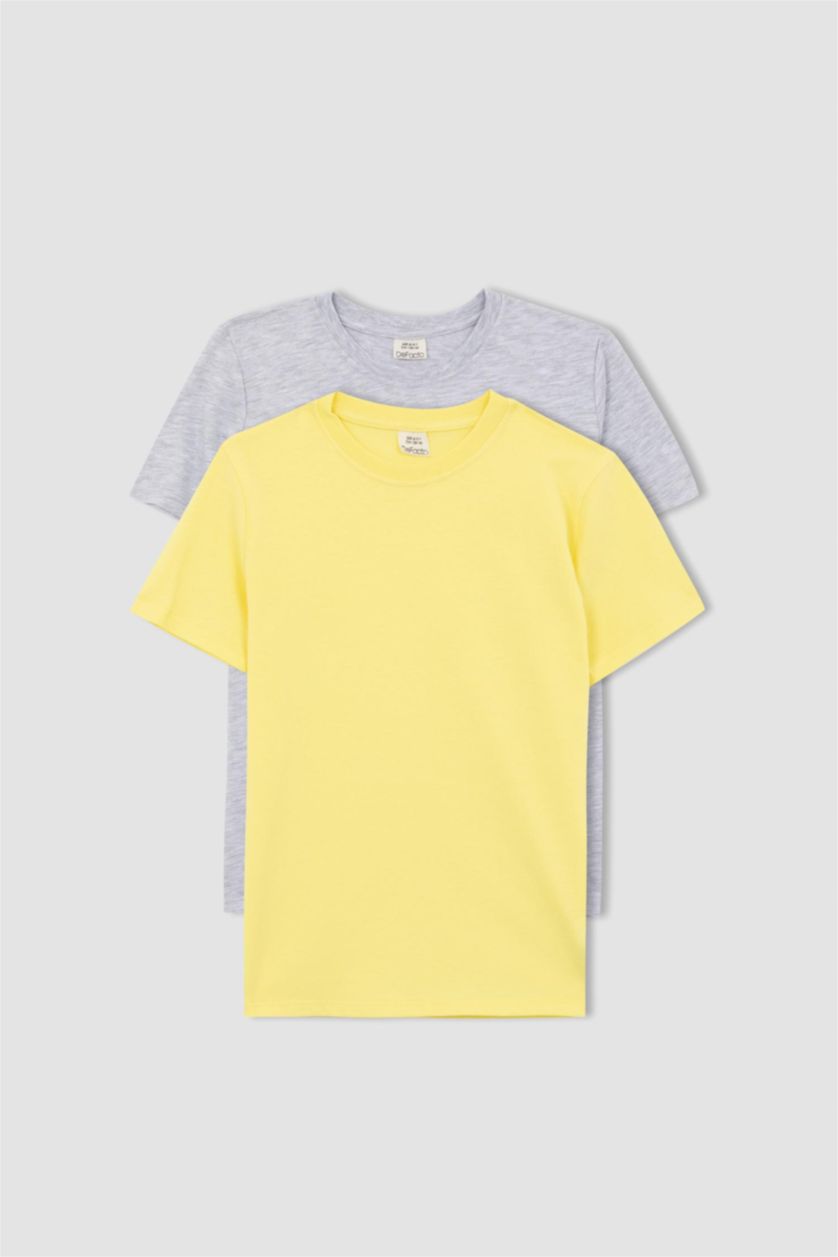 Мальчики и подростки Желтый Футболка стандартного кроя для мальчиков, 2 шт