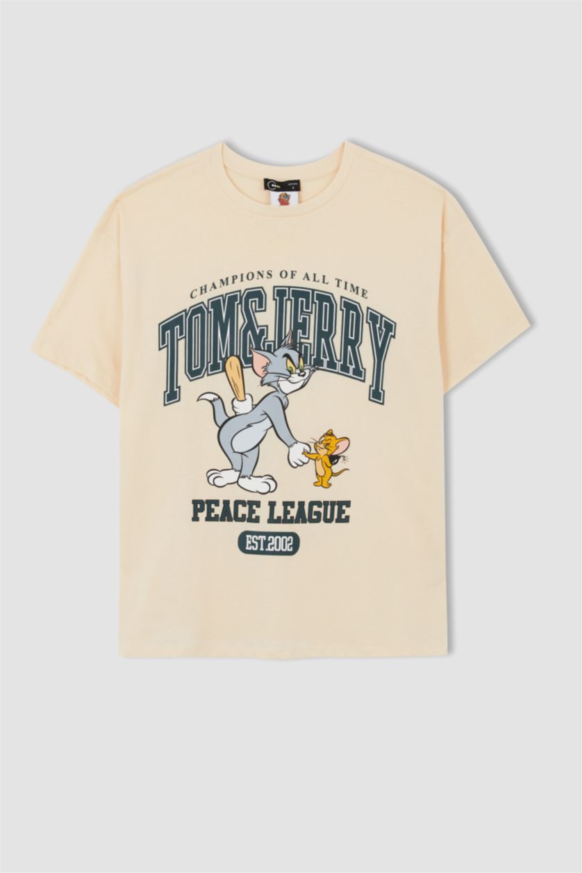 WOMAN Beige Oversize Fit Short Sleeve T-Shirt