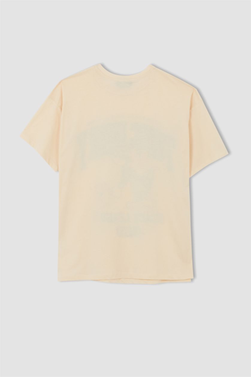 WOMAN Beige Oversize Fit Short Sleeve T-Shirt