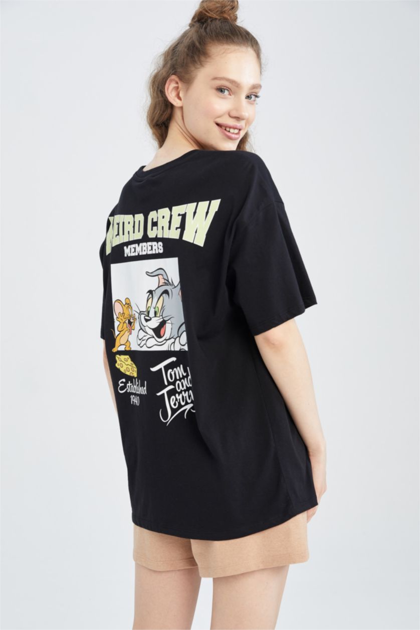 Black Woman Oversize Fit Short Sleeve T-Shirt 2525638 | DeFacto