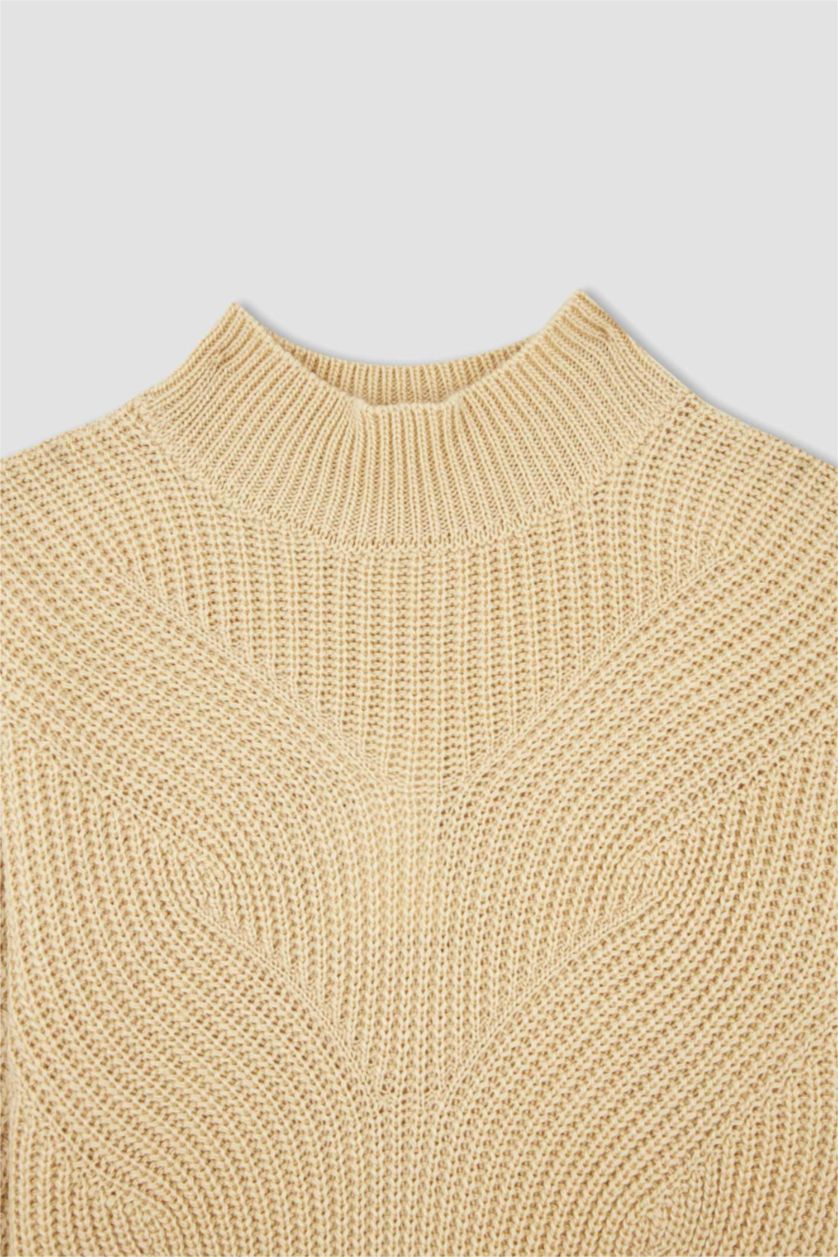 FILLES Beige Pull Tricot Col rond Fille