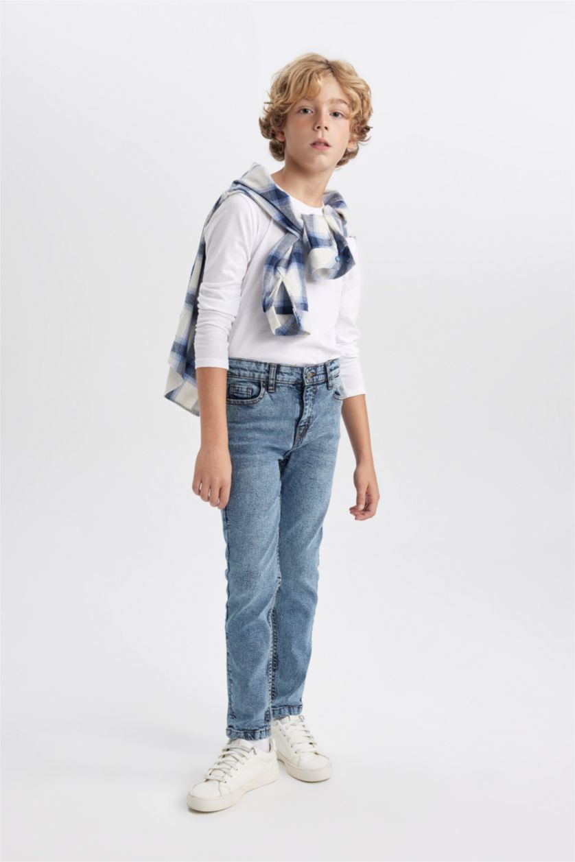 BOYS & TEENS Dark Blue Boy Slim Fit Jeans