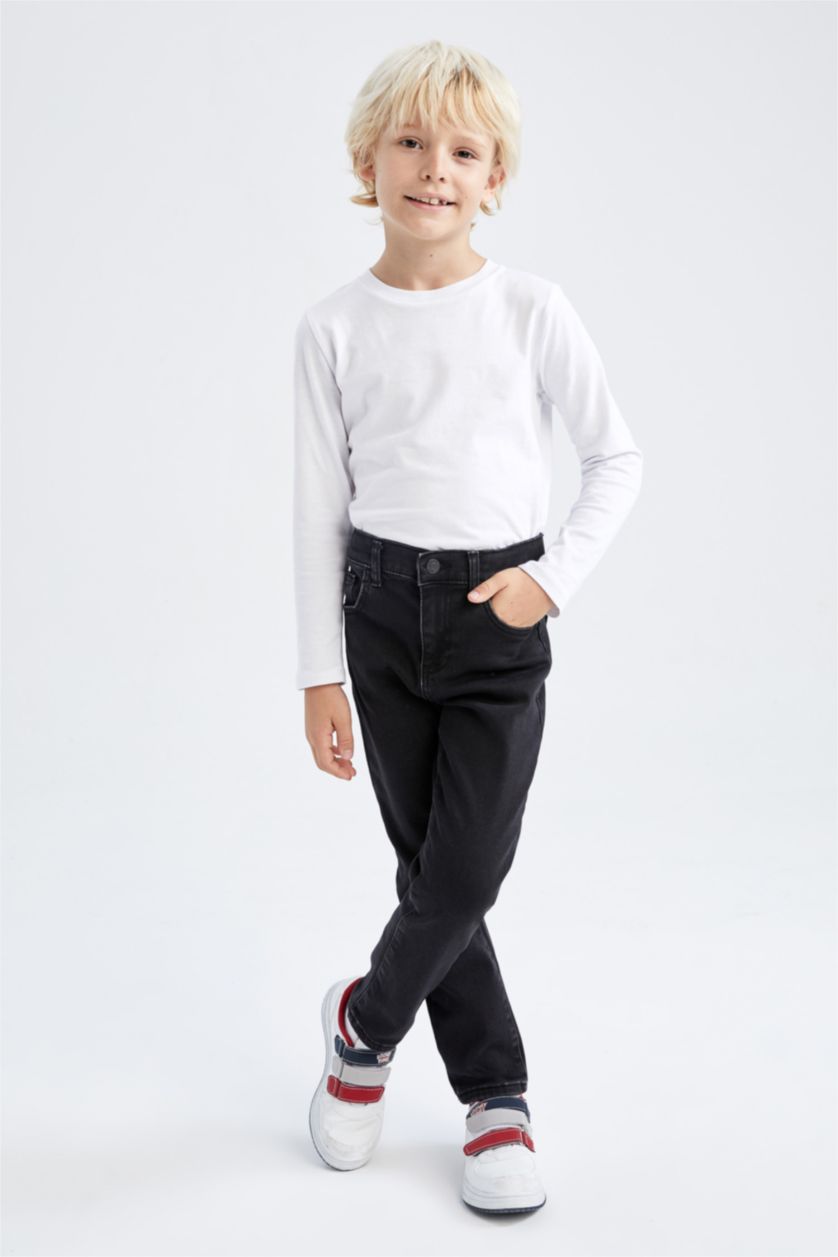 BOYS & TEENS Anthracite Boy Fleece Lined Jeans