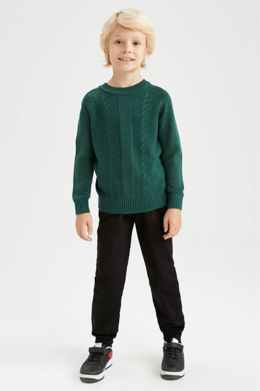 Мальчики и подростки Петроль Пуловер стандартного кроя с круглым вырезом для мальчиков