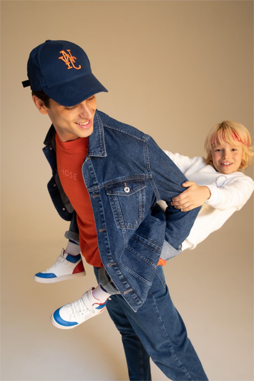 MAN Dark Blue Slim Fit Jean Jacket