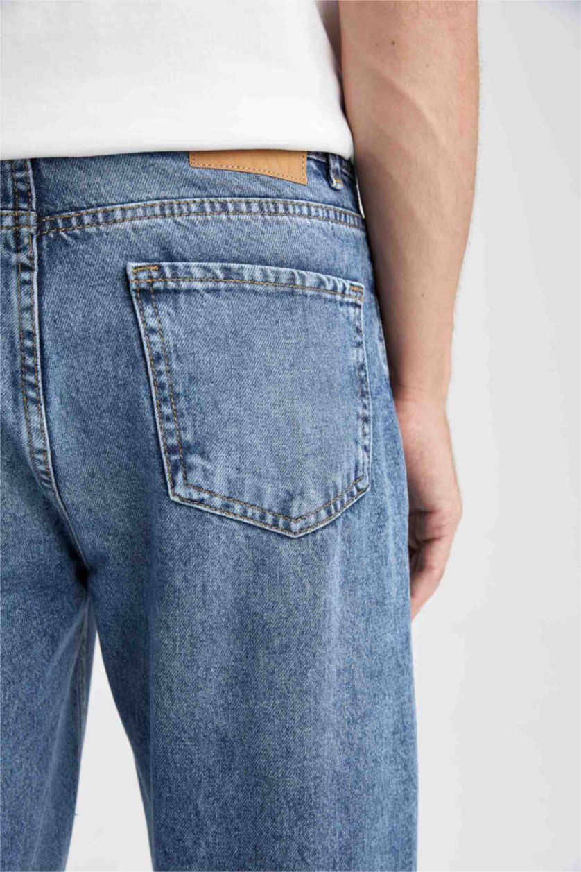 رجال أزرق بنطلون جينز 90’S قصة ضيقة مستدام