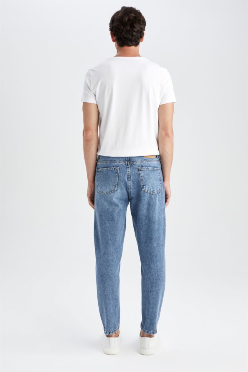 رجال أزرق بنطلون جينز 90’S قصة ضيقة مستدام