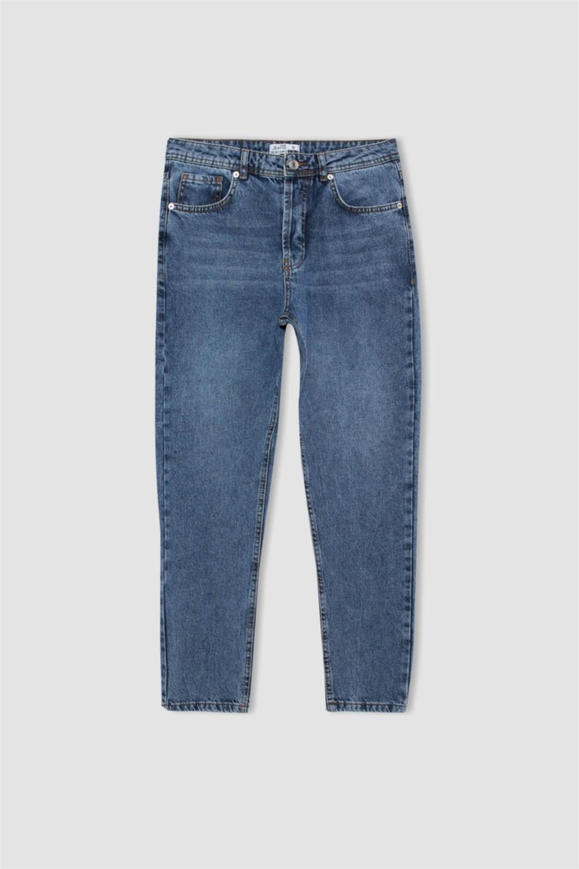 رجال أزرق بنطلون جينز 90’S قصة ضيقة مستدام