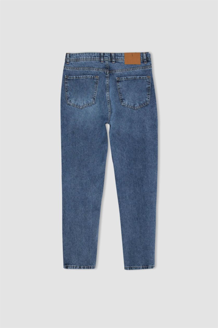 رجال أزرق بنطلون جينز 90’S قصة ضيقة مستدام