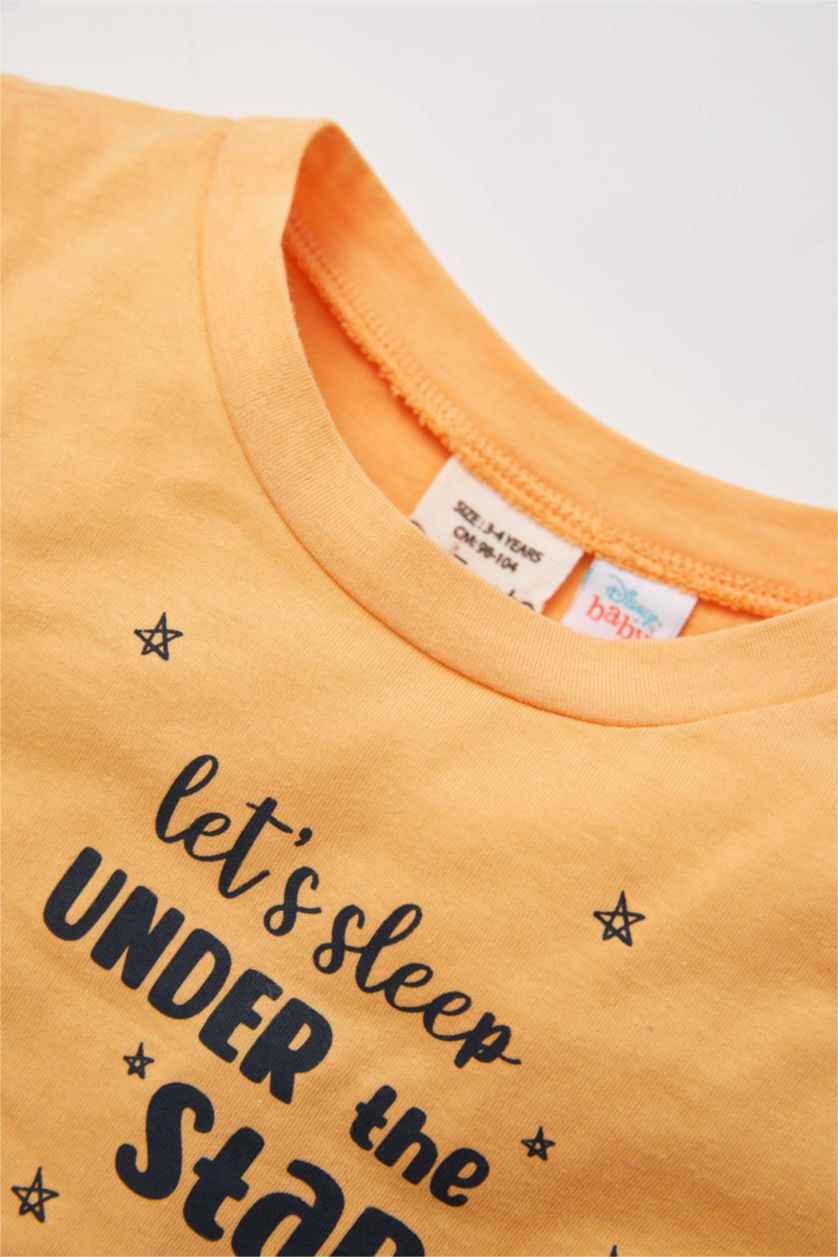BABY BOY Salmon Baby Boy Winnie The Pooh Short Sleeve Cotton Shorts Pajamas Set
