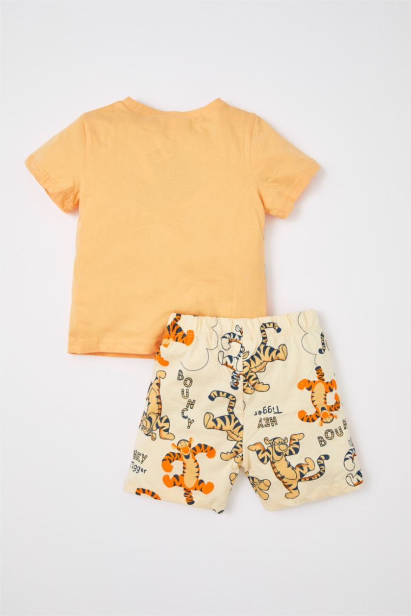 BABY BOY Salmon Baby Boy Winnie The Pooh Short Sleeve Cotton Shorts Pajamas Set