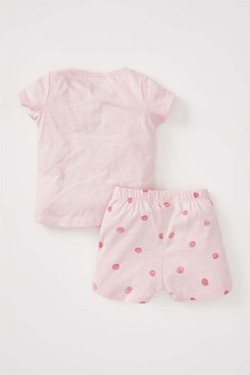 BÉBÉ FILLE Rose Clair Pyjamas En Tricot Col Ras Du Cou Licorne Manche Courte 2 BéBé Fille