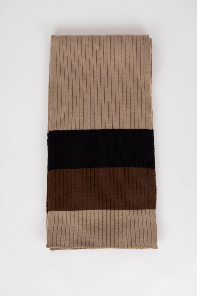 BOYS & TEENS Brown Boy Color Transition Knitwear Scarf Beret Set