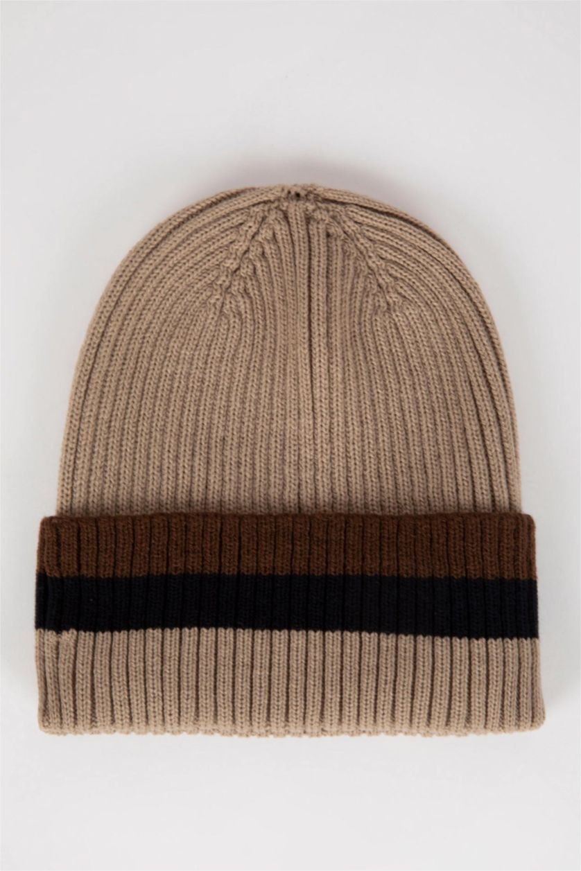 BOYS & TEENS Brown Boy Color Transition Knitwear Scarf Beret Set