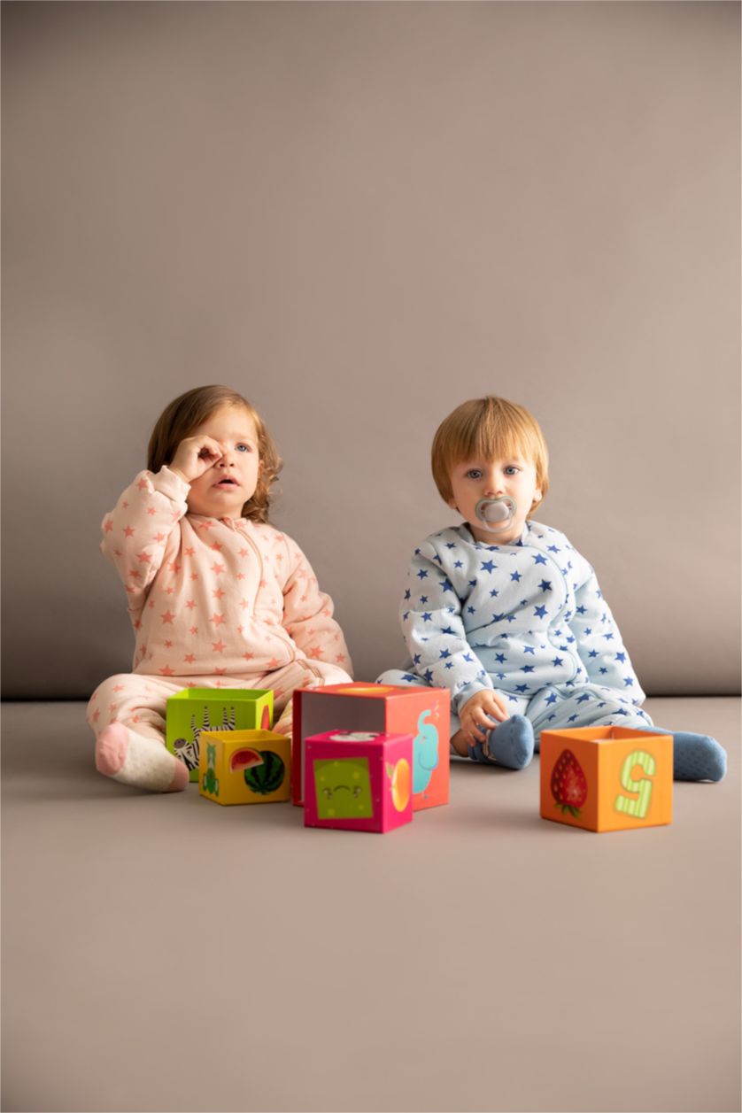 BABY GIRL Blue Baby Boy Newborn 2,5 Tog Star Patterned Sleeping Jumpsuit