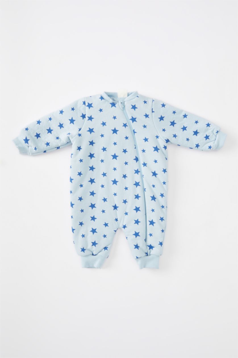 BABY GIRL Blue Baby Boy Newborn 2,5 Tog Star Patterned Sleeping Jumpsuit