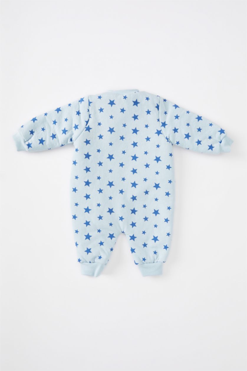 BABY GIRL Blue Baby Boy Newborn 2,5 Tog Star Patterned Sleeping Jumpsuit