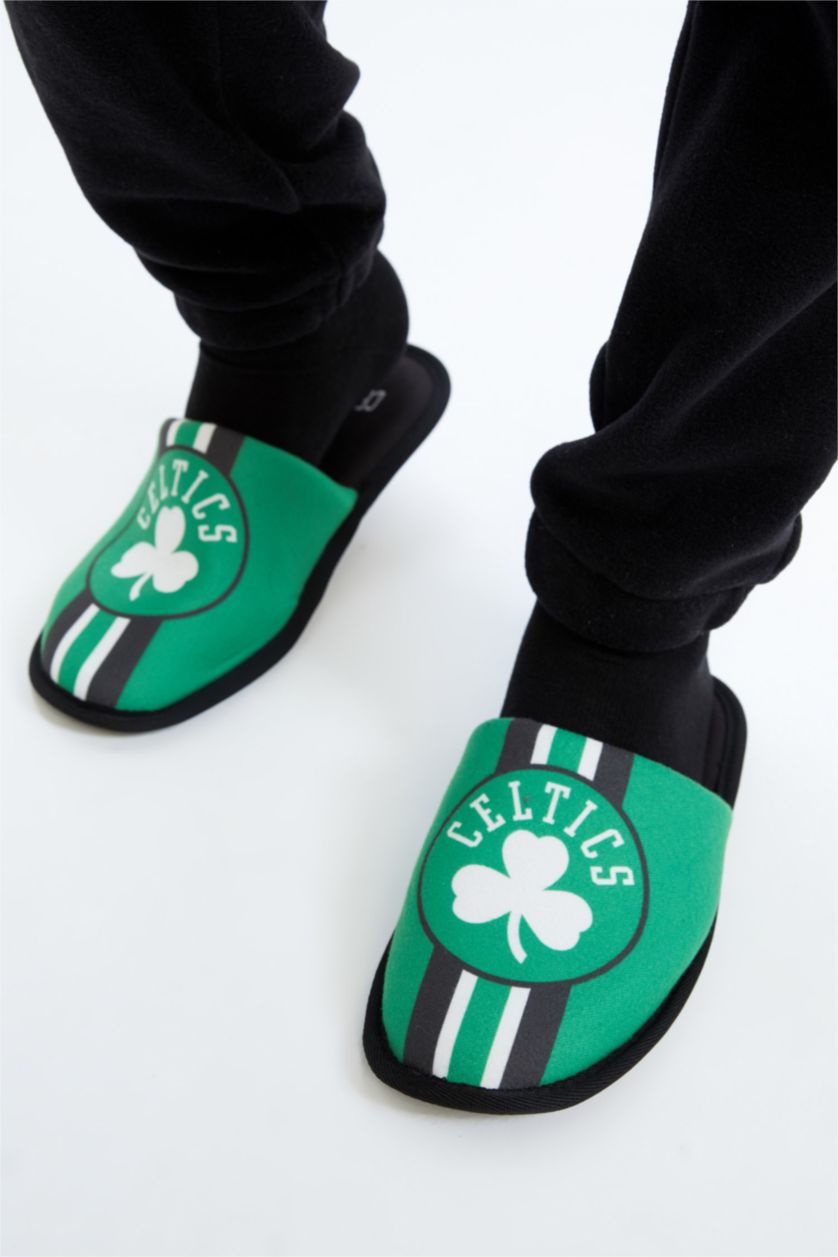 Erkek Yeşil Erkek NBA Boston Celtics Kışlık Düz Taban Ev Terliği
